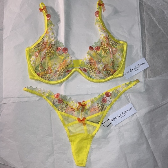 2pcs Set For Love and Lemons Mirabelle Lingerie Set - Picture 7 of 16
